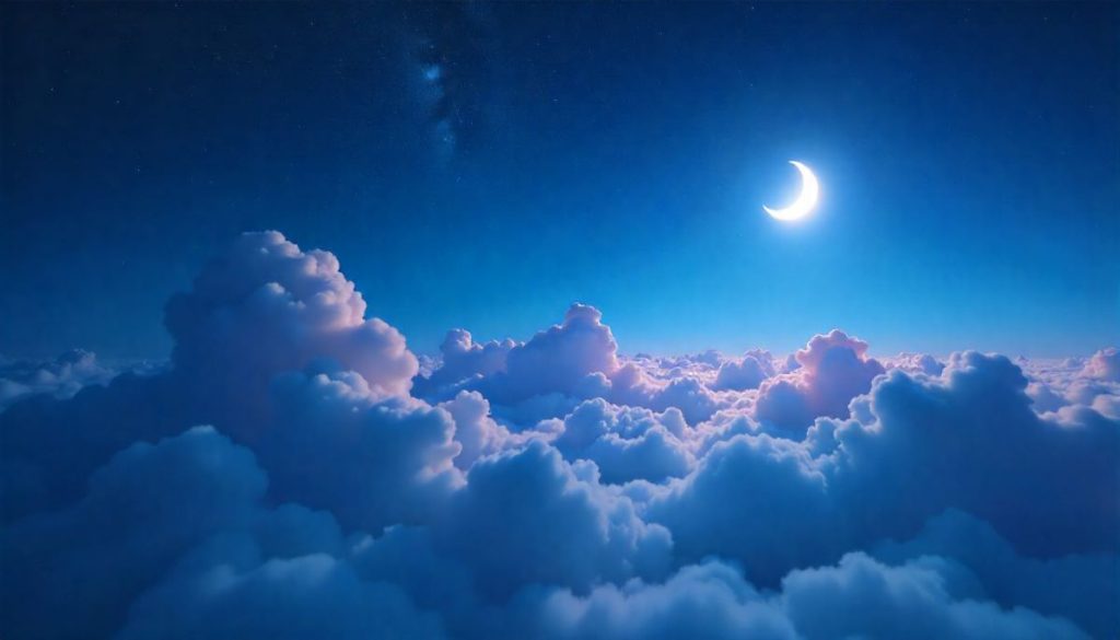 Dreamlike night sky symbolizing spiritual reflection and divine dreams